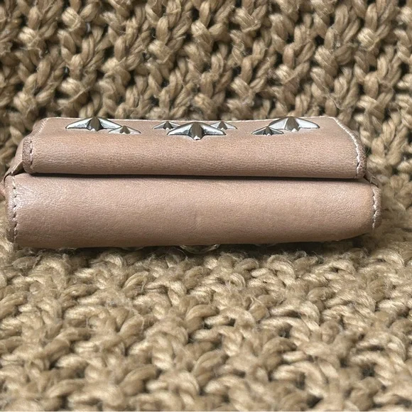 Jimmy Choo Star-Studded Nude Pink Leather Compact Wallet - EUC with COA - Picture 7 of 9